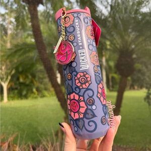 Starbucks x Wicked 2024 Glinda Floral Charm Stainless Steel Tumbler
